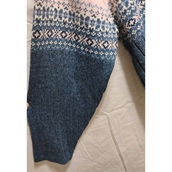 Vintage Pink/Blue Womens Sweater Basic Editions Plus 1 XL Long Sleeve V neck - Picture 9 of 16